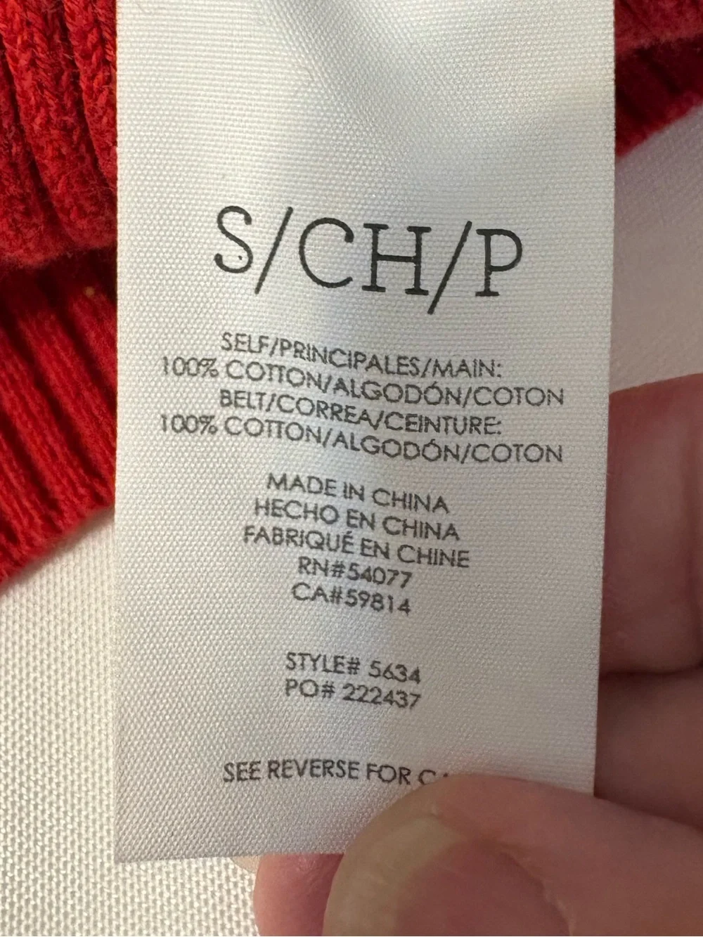 CAbi Cabaret Red Ribbed Chunky Knit Cardigan Sweater Women’s small Tie Waist